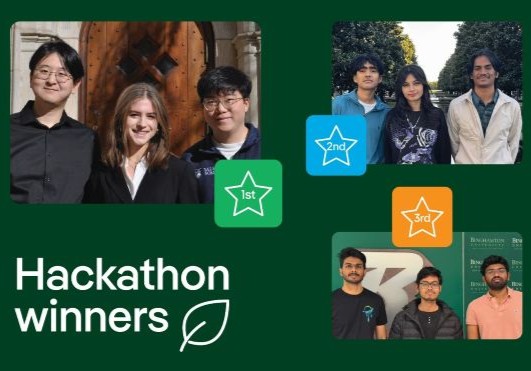 Pictures of the Hackathon winners